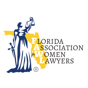 An image of the Florida Association of Women Lawyers logo which ASR law Firm is a member of in South Florida.