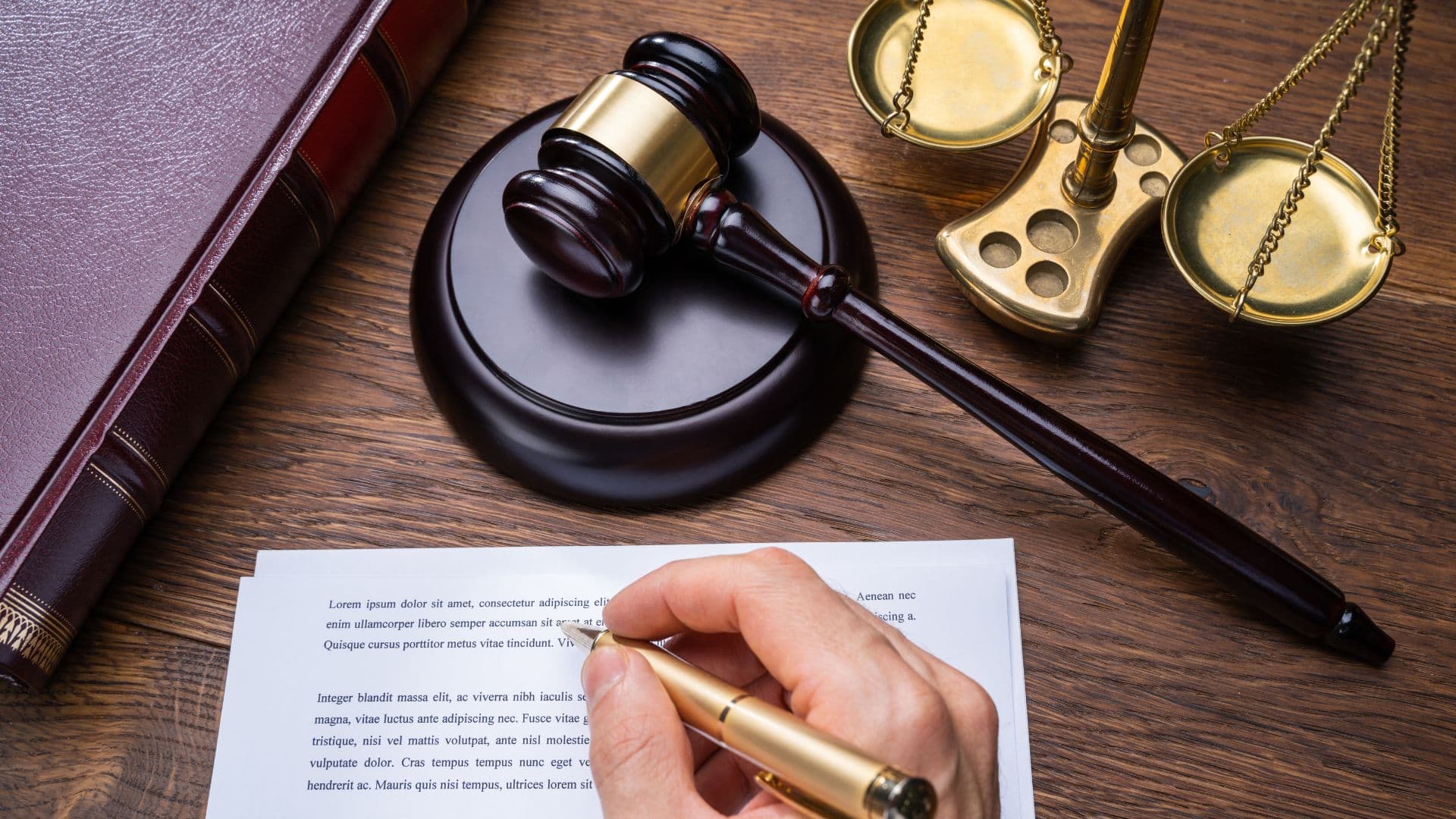 An image of a Florida Living Trust being finalized in a law firm office. 