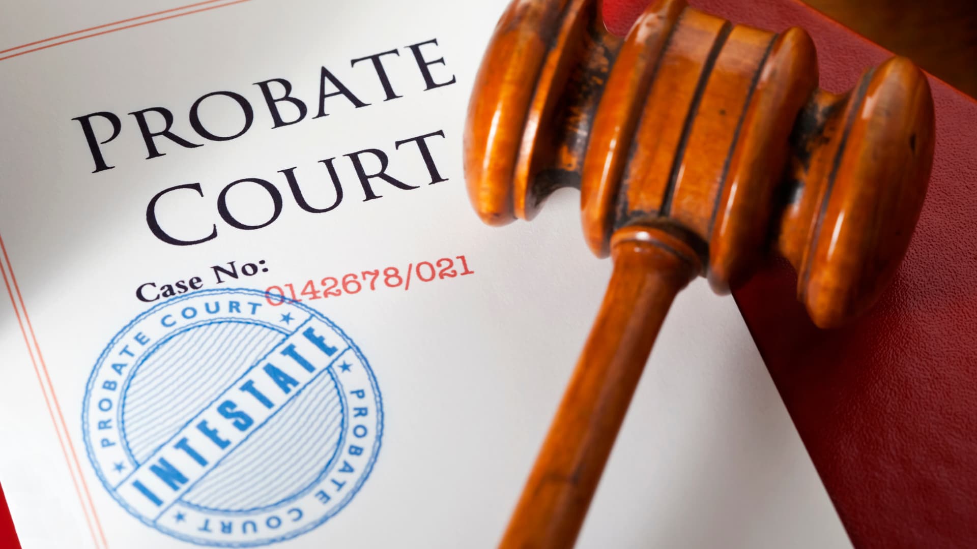 A probate court order document. 