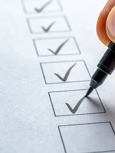 An image of a legal checklist. 