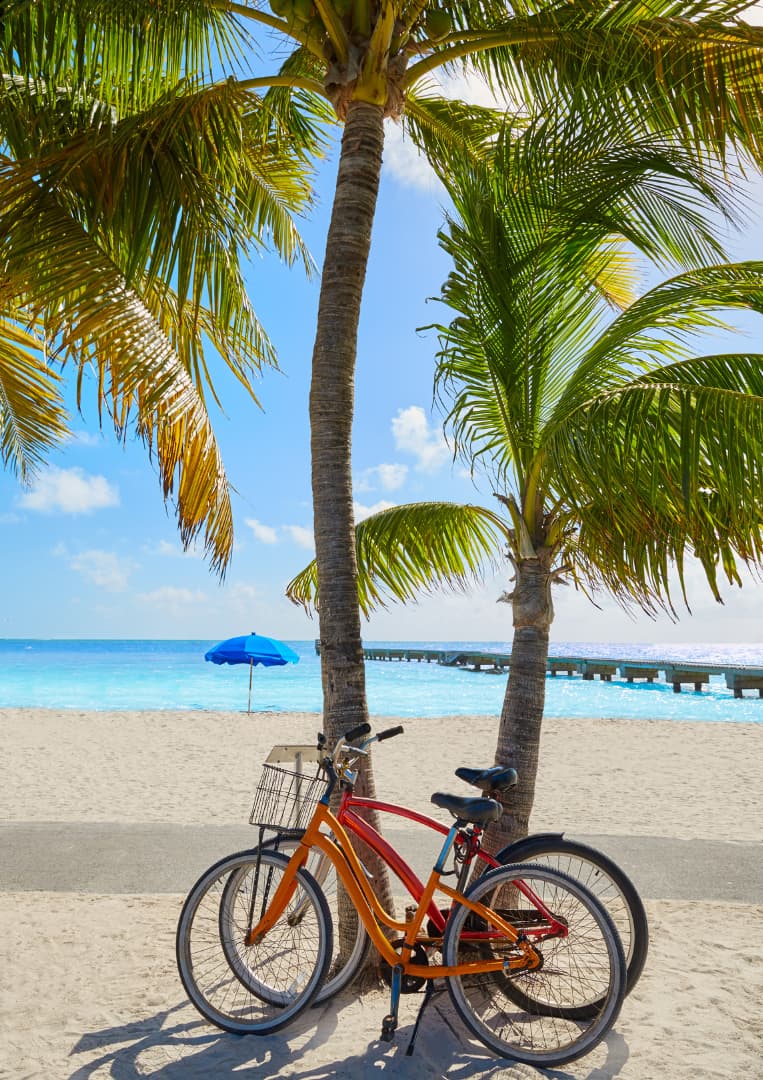 An image of two bikes on the beach in florida showing how asr law firm virtual legal services can take care of business while you relax. 