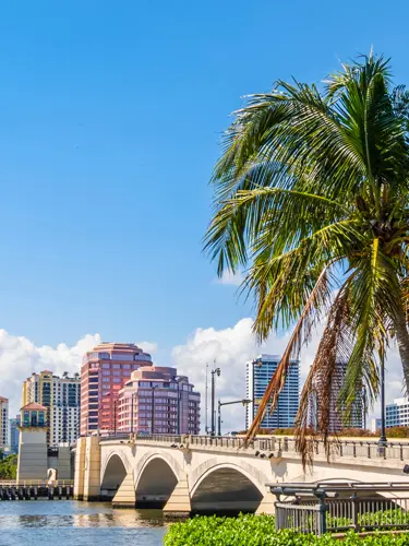 An image of West Palm Beach, Florida illustrating the virtual legal services of ASR Law Firm of Boca Raton.