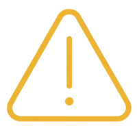 An icon of an exclamation mark in a triangle showing the risk of probate. 